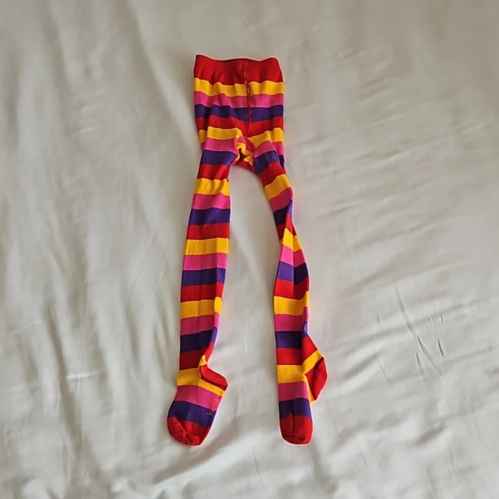 Hanna Andersson Striped Toddler Girl Warm Tights Size 3T